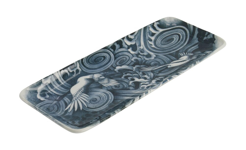 Japonism Crane middagstallerken - 14x28,5 cm.